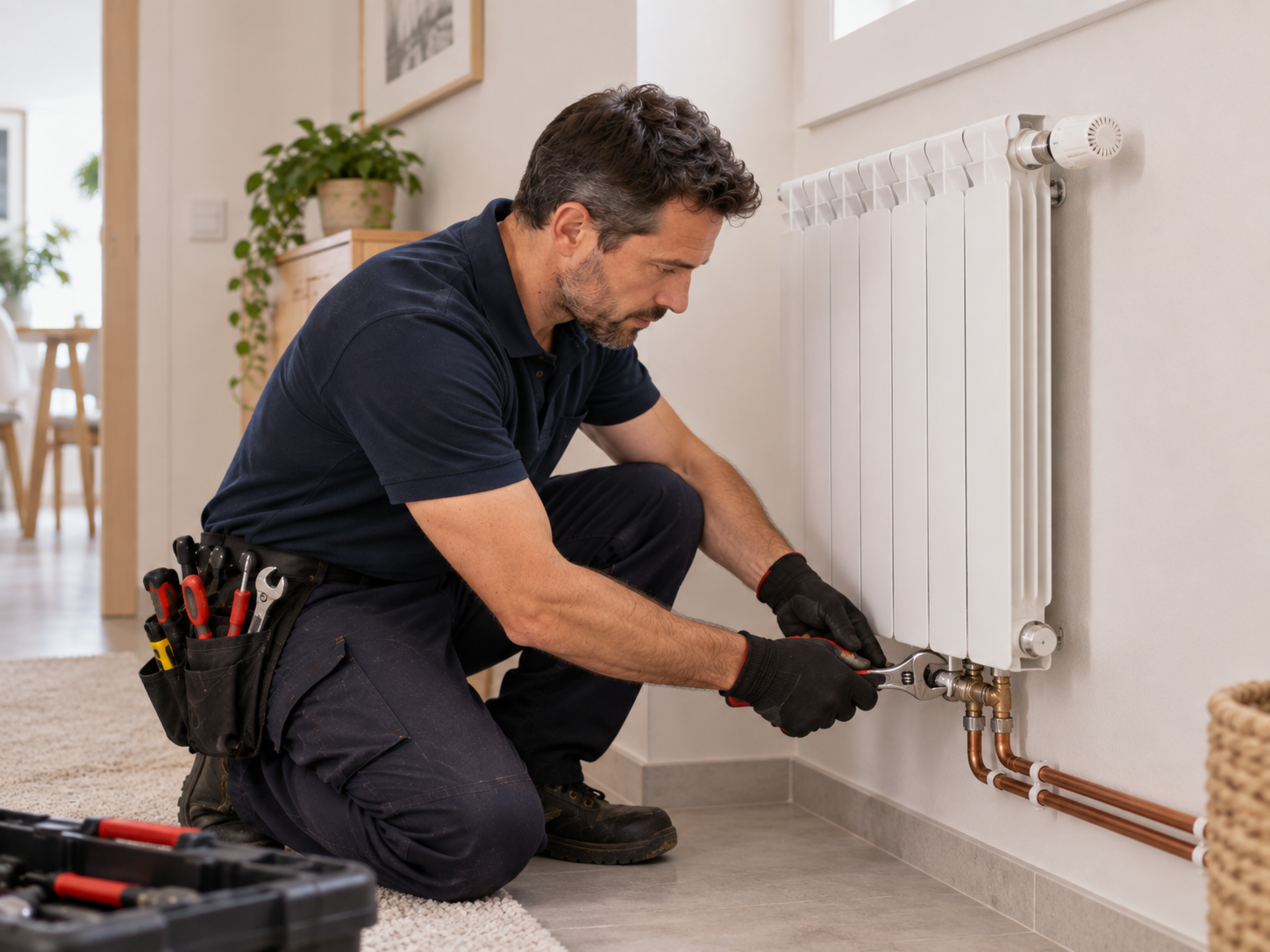 Reparación del sifón de un fregadero en una vivienda